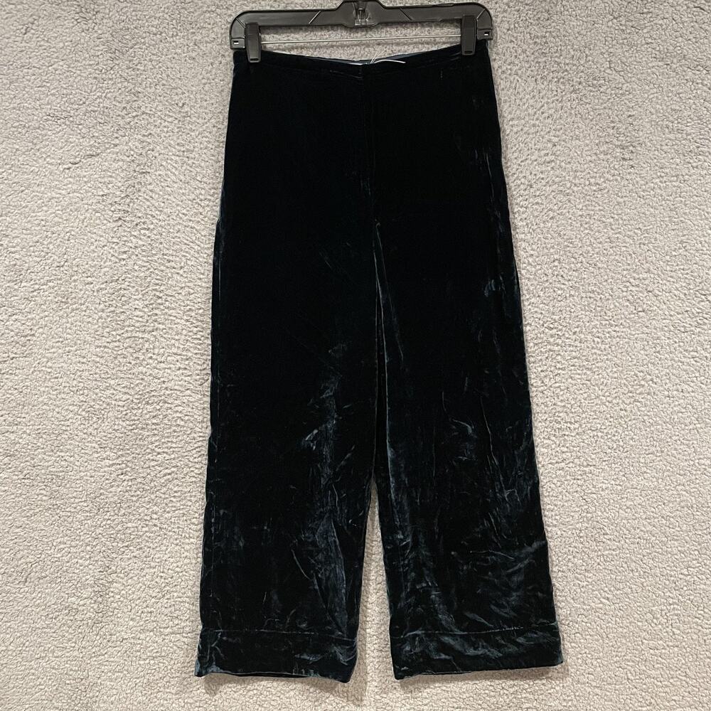 Kimchi Blue Pants Womens 2 Velvet Wide Leg Cropped High Rise Urban Outfitters